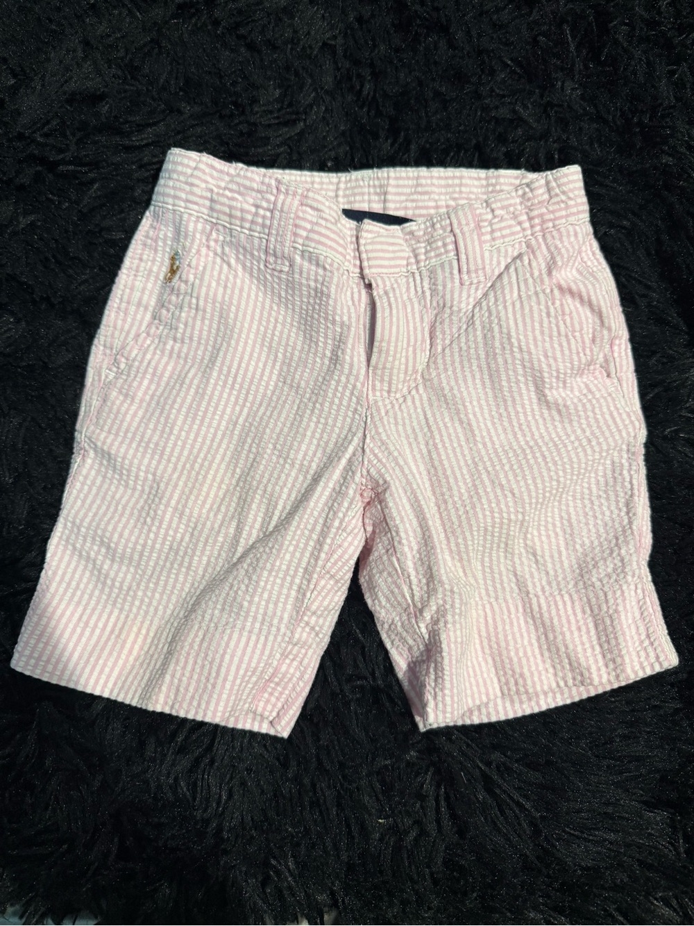 Polo by Ralph Lauren Pink Seersucker Kids Shorts